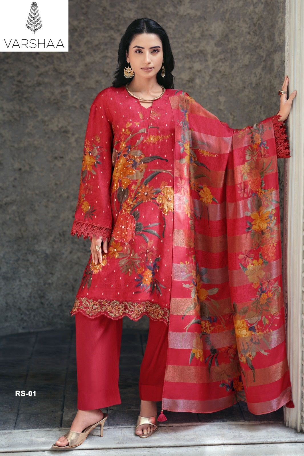 Rasa Varshaa Woven Pant Style Suits Supplier Gujarat