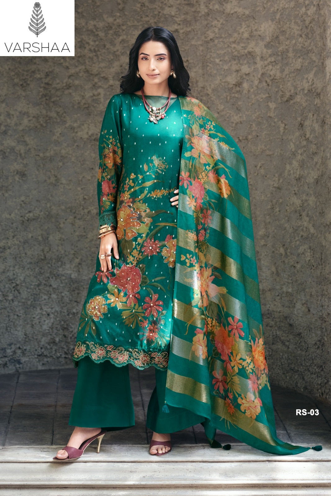 Rasa Varshaa Woven Pant Style Suits Supplier Gujarat