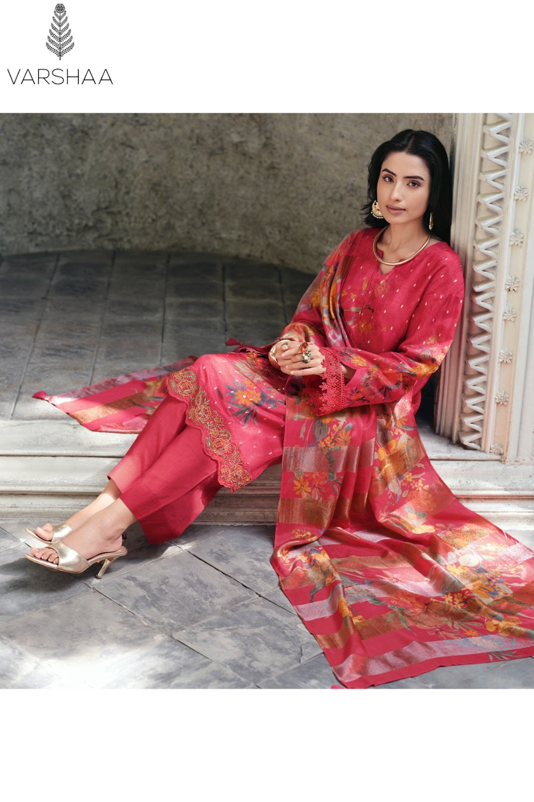 Rasa Varshaa Woven Pant Style Suits Supplier Gujarat