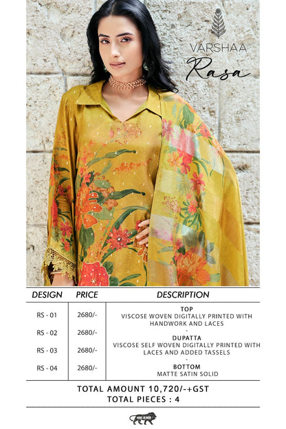 Rasa Varshaa Woven Pant Style Suits Supplier Gujarat