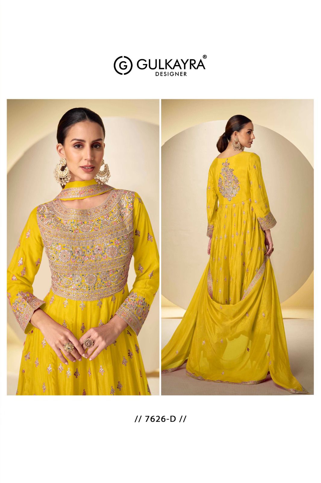 Rasbari Gulkayra Designer Chinon Readymade Anarkali Suits Wholesaler Ahmedabad