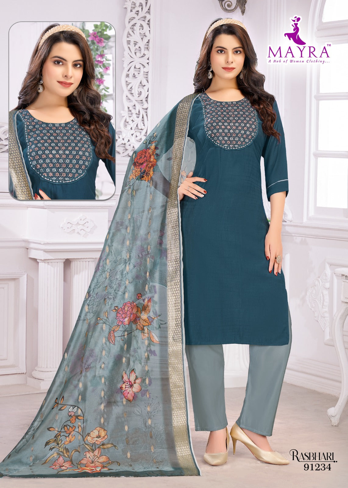 Rasbhari Mayra Vetican Readymade Pant Style Suits Manufacturer Gujarat