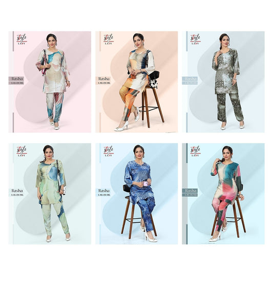 Rasha Ladys Co Ord Set Wholesaler Ahmedabad