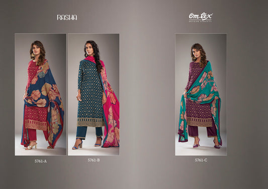 Rasha Omtex Silk Jacquard Pant Style Suits Supplier Gujarat