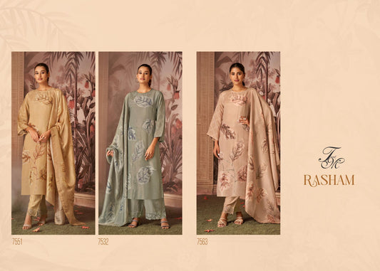 Rasham Tm Simmer Tissue Pant Style Suits Wholesale Price