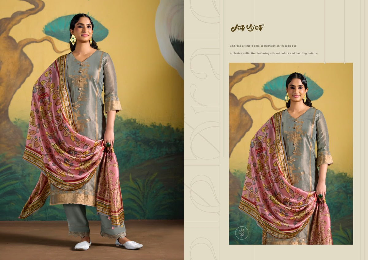 Rashi Jay Vijay Kanjivaram Pant Style Suits Exporter Ahmedabad