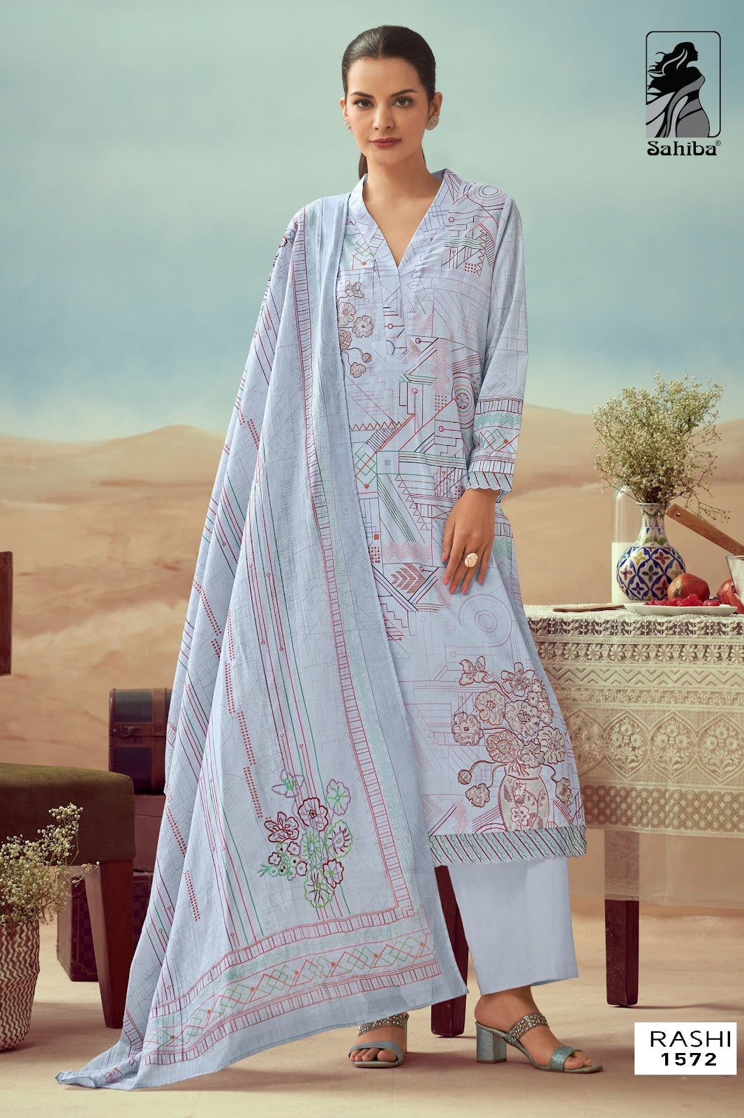 Rashi Sahiba Pure Cotton Pant Style Suits Exporter Ahmedabad