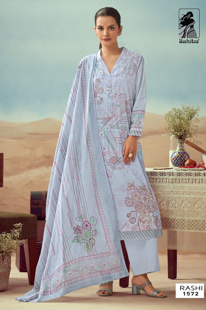 Rashi Sahiba Pure Cotton Pant Style Suits Exporter Ahmedabad
