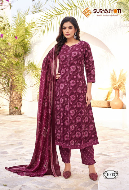 Rashi Vol 1 Suryajyoti Cotton Readymade Anarkali Suits Wholesale Price