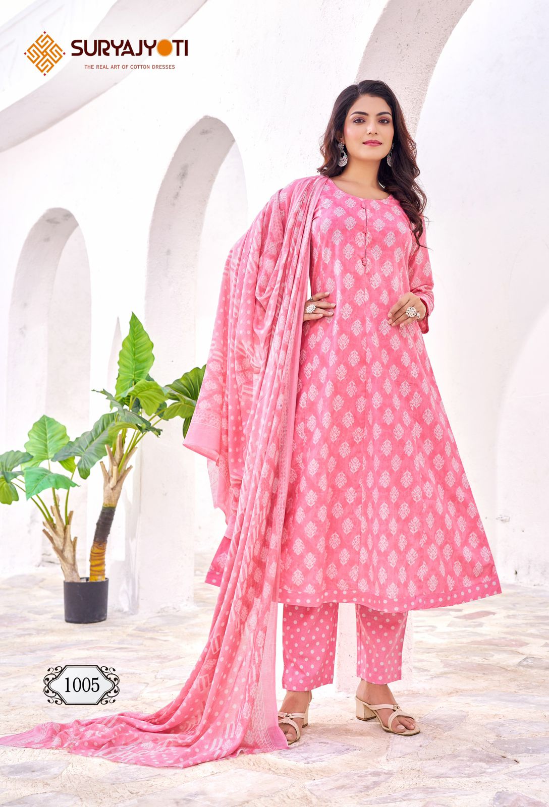 Rashi Vol 1 Suryajyoti Cotton Readymade Anarkali Suits Wholesale Price