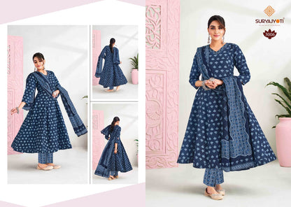 Rashi Vol 3 Suryajyoti Cotton Readymade Anarkali Suits Wholesale