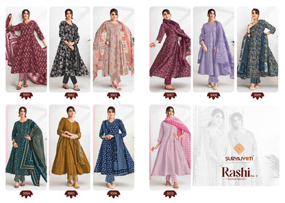 Rashi Vol 3 Suryajyoti Cotton Readymade Anarkali Suits Wholesale