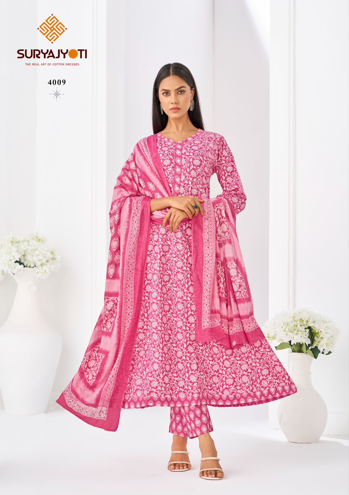 Rashi Vol 4 Suryajyoti Cotton Readymade Anarkali Suits Wholesaler Gujarat
