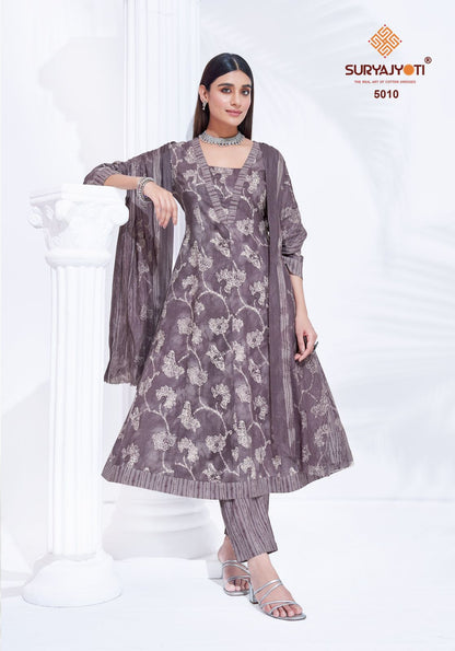 Rashi Vol 5 Suryajyoti Cotton Readymade Anarkali Suits Supplier India