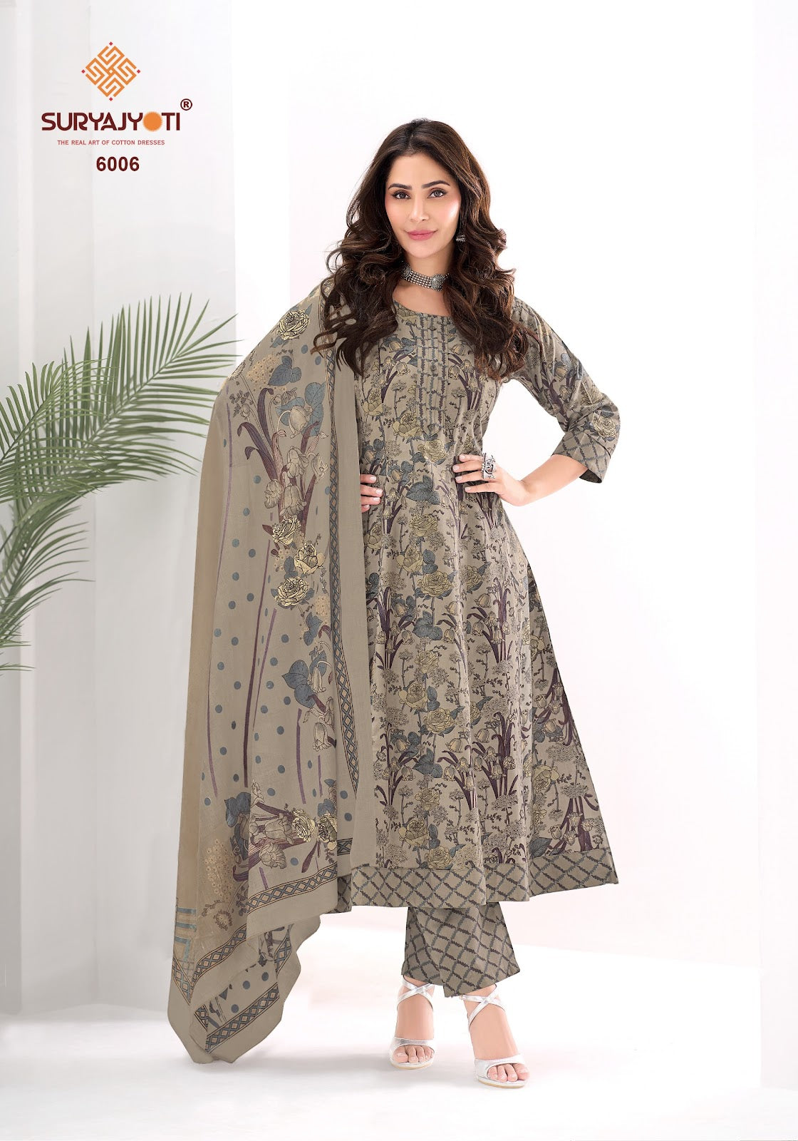 Rashi Vol 6 Suryajyoti Cotton Readymade Anarkali Suits Manufacturer Ahmedabad