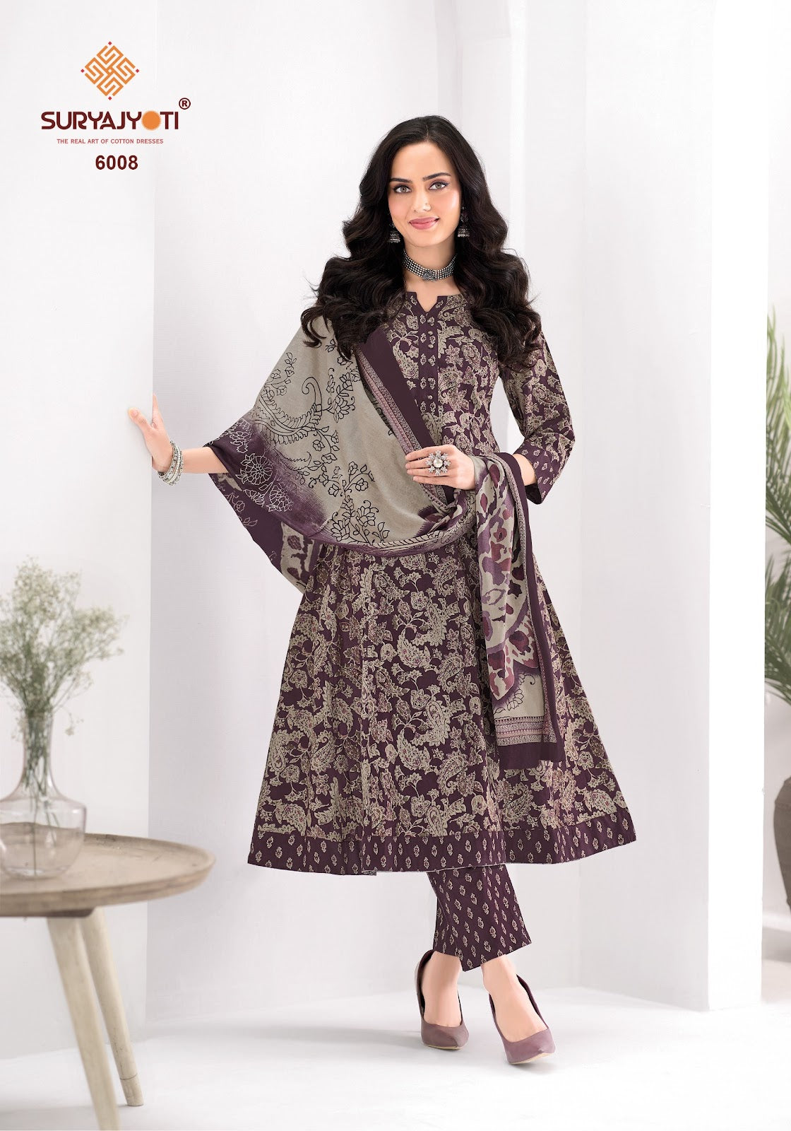 Rashi Vol 6 Suryajyoti Cotton Readymade Anarkali Suits Manufacturer Ahmedabad