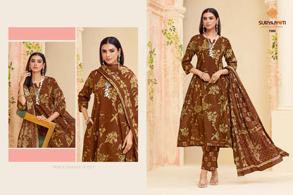 Rashi Vol 7 Suryajyoti Cotton Readymade Anarkali Suits Manufacturer