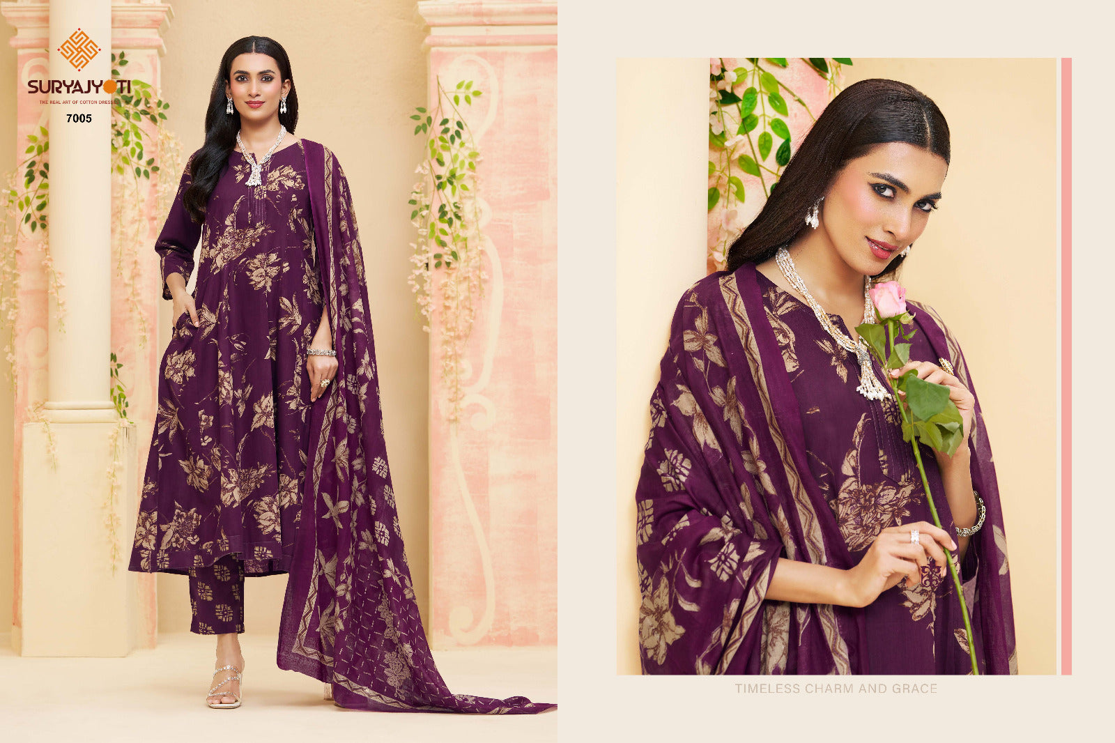 Rashi Vol 7 Suryajyoti Cotton Readymade Anarkali Suits Manufacturer