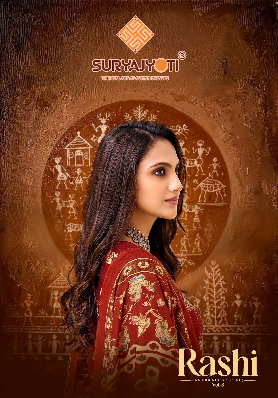 Rashi Vol 8 Suryajyoti Cotton Readymade Anarkali Suits Wholesaler Ahmedabad