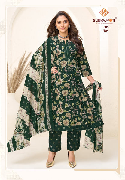Rashi Vol 8 Suryajyoti Cotton Readymade Anarkali Suits Wholesaler Ahmedabad