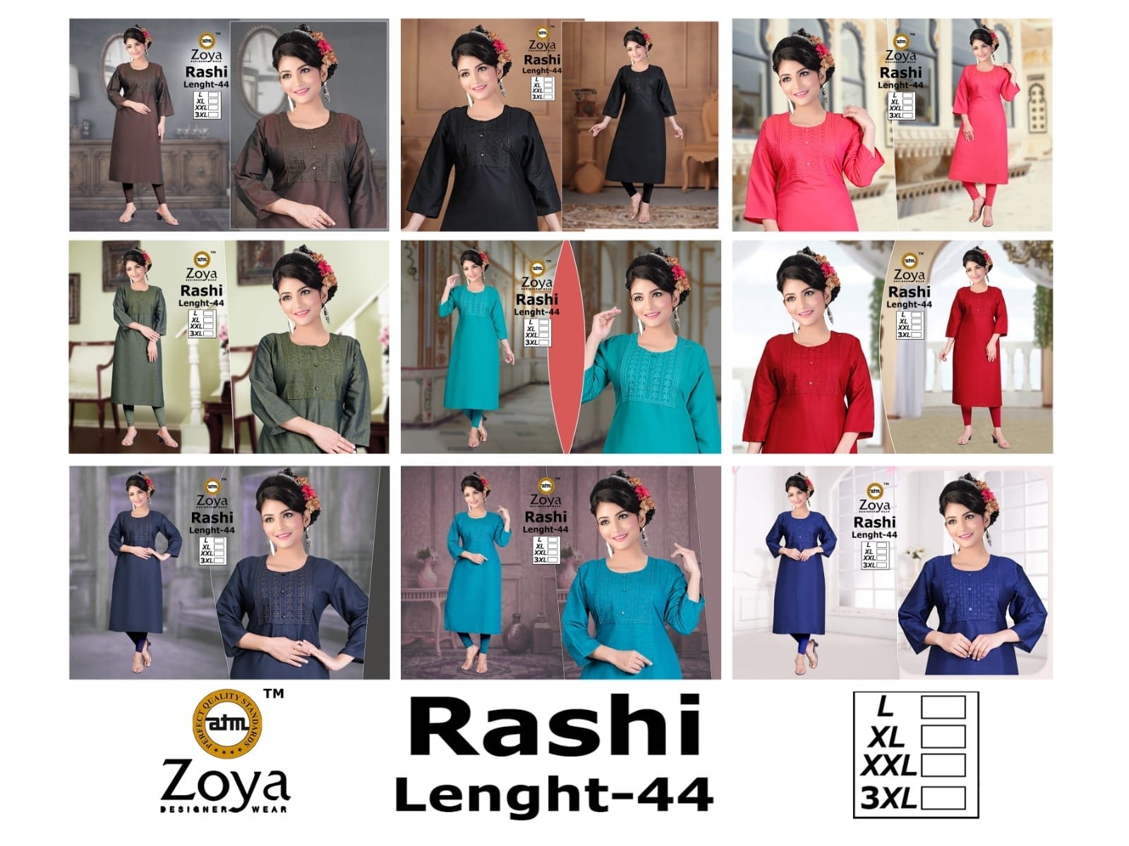 Rashi Zoya Rayon Straight Cut Kurtis Exporter Gujarat