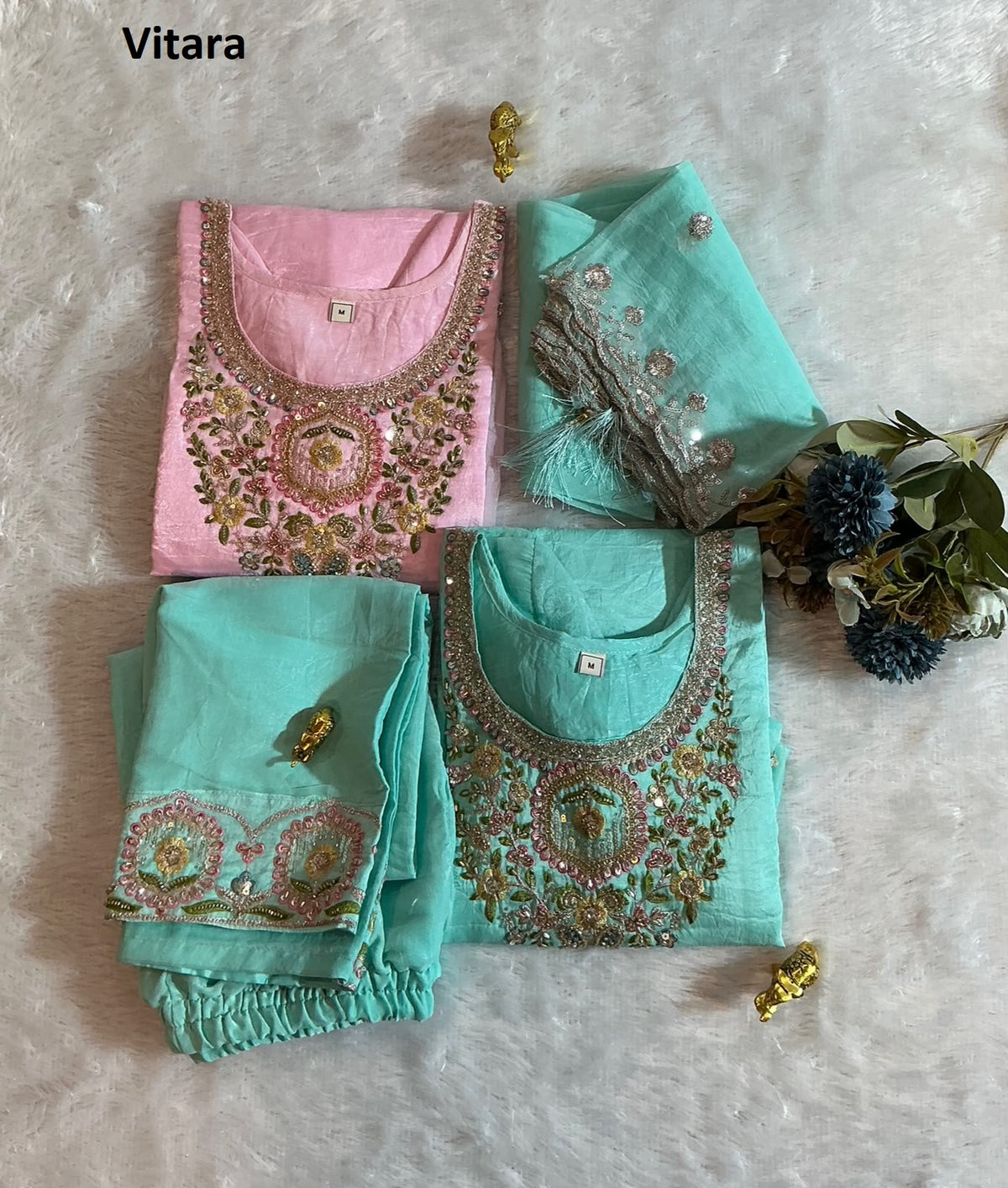 Rashida Vitara Crush Readymade Plazzo Style Suits Exporter India