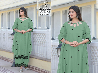 Rashka Afsana Viscose Rayon Readymade Pant Style Suits Wholesale Price