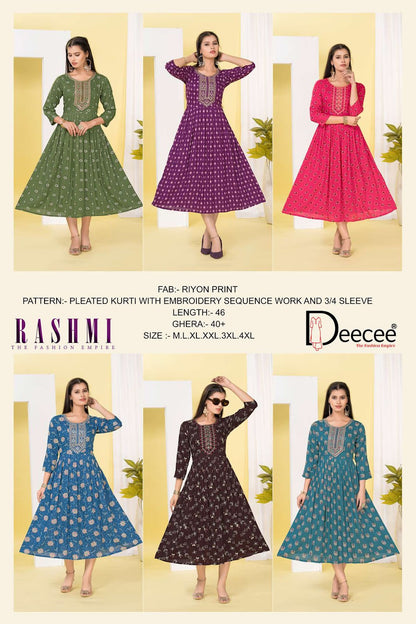 Rashmi Deecee Rayon Anarkali Kurtis Manufacturer