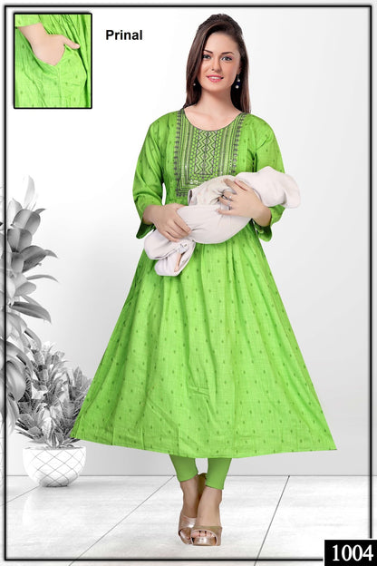 Rashmi Prinal Reyon Feeding Kurtis Supplier India