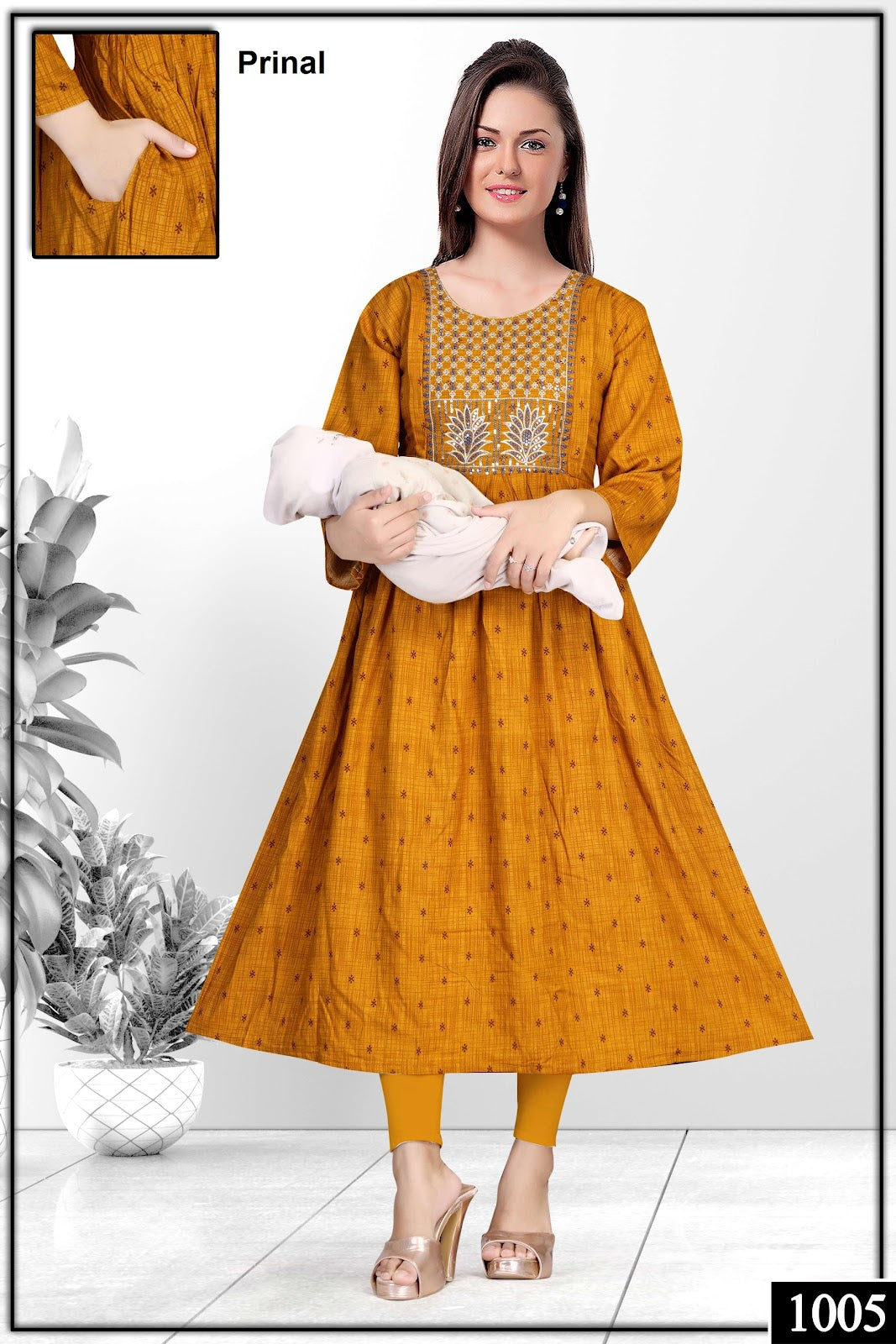 Rashmi Prinal Reyon Feeding Kurtis Supplier India