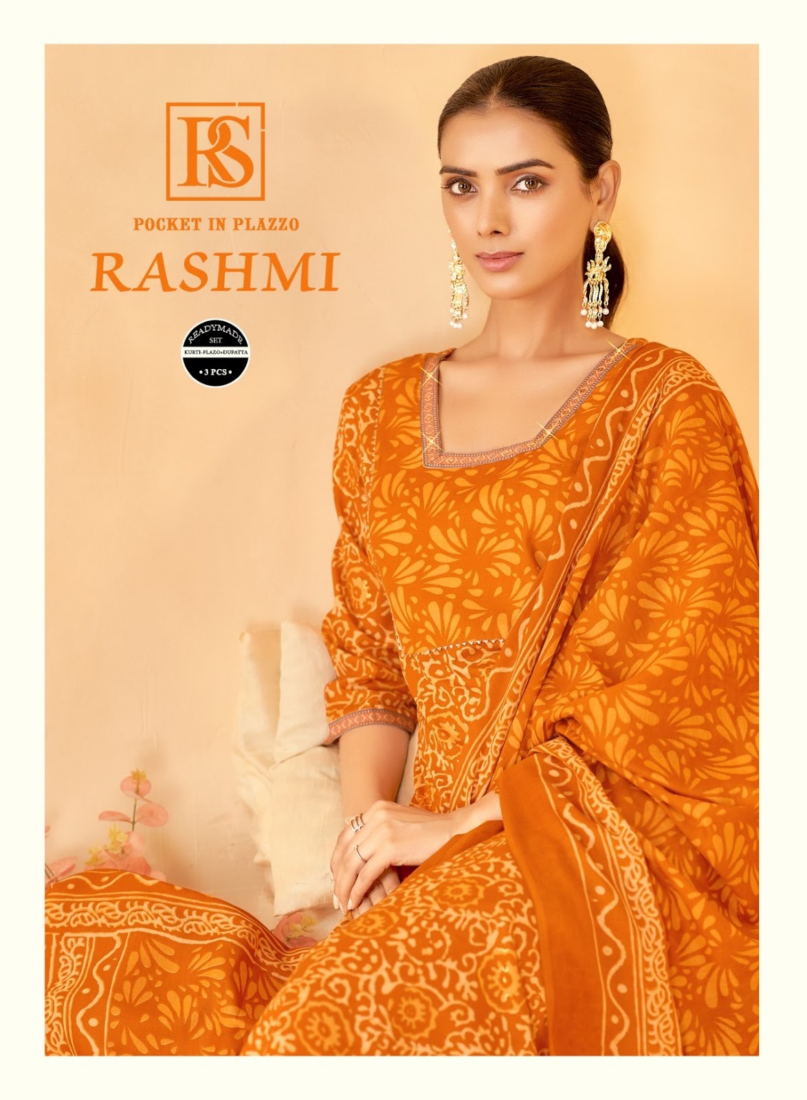 Rashmi Rangi Sangi Cotton Readymade Plazzo Style Suits Supplier India