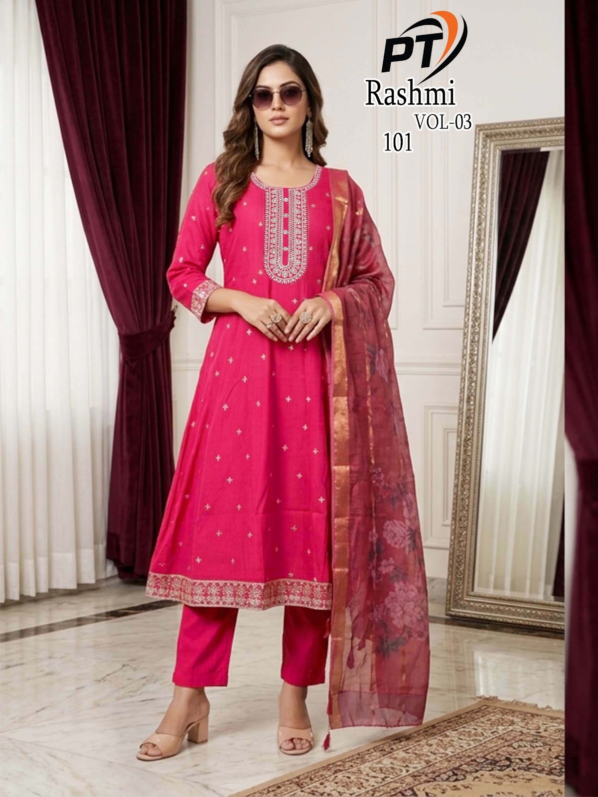 Rashmi Vol 3 Pt Berlin Readymade Anarkali Suits Supplier Gujarat