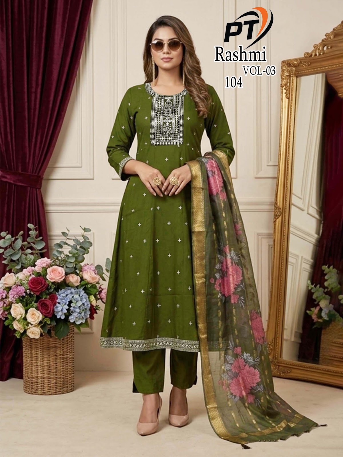 Rashmi Vol 3 Pt Berlin Readymade Anarkali Suits Supplier Gujarat