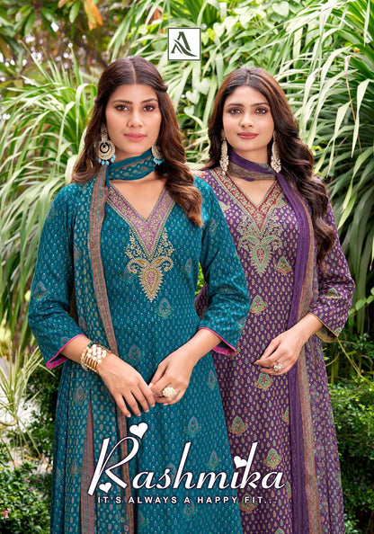 Rashmika Alok Pure Zam Karachi Salwar Suits Wholesale Rate