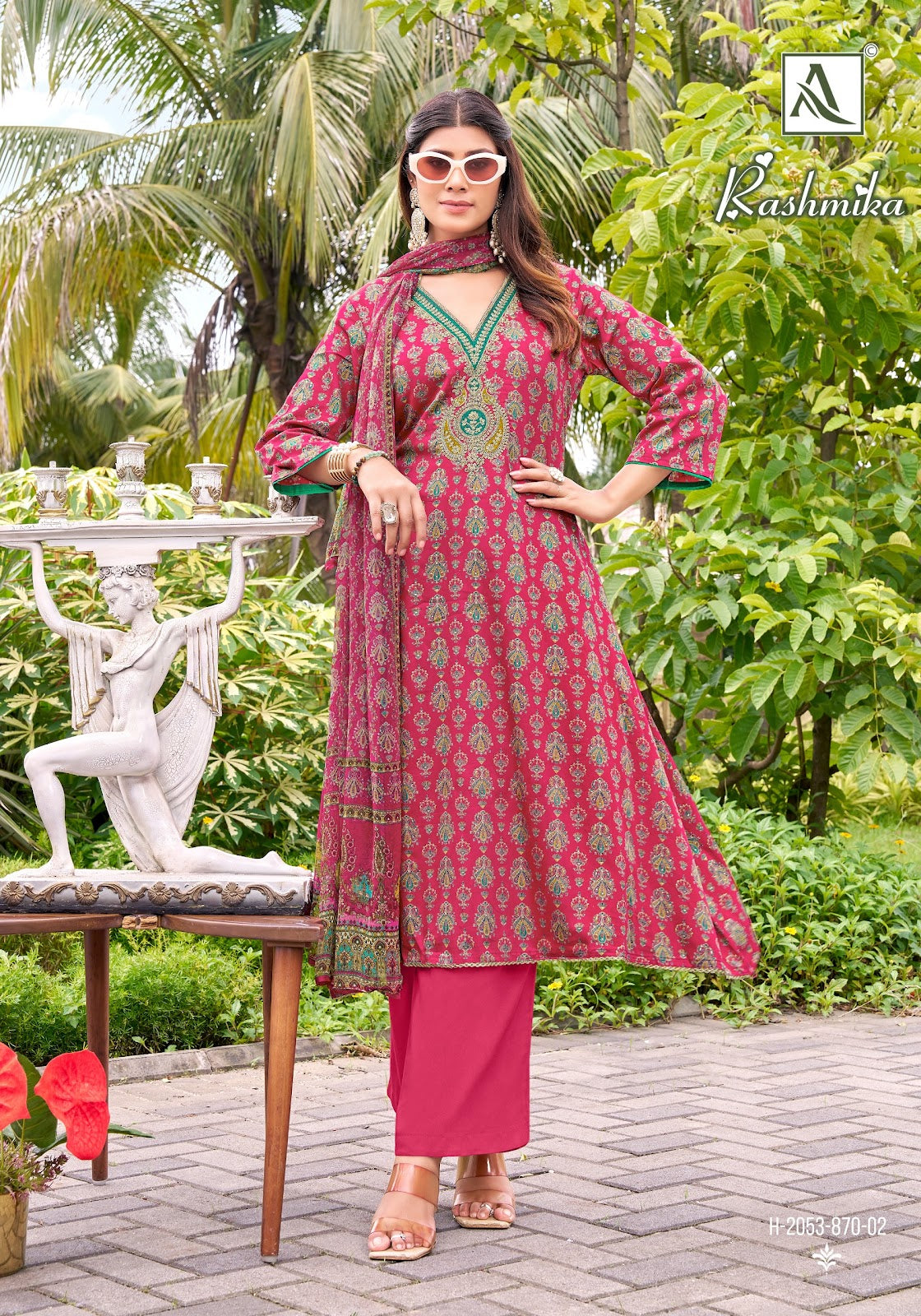 Rashmika Alok Pure Zam Karachi Salwar Suits Wholesale Rate