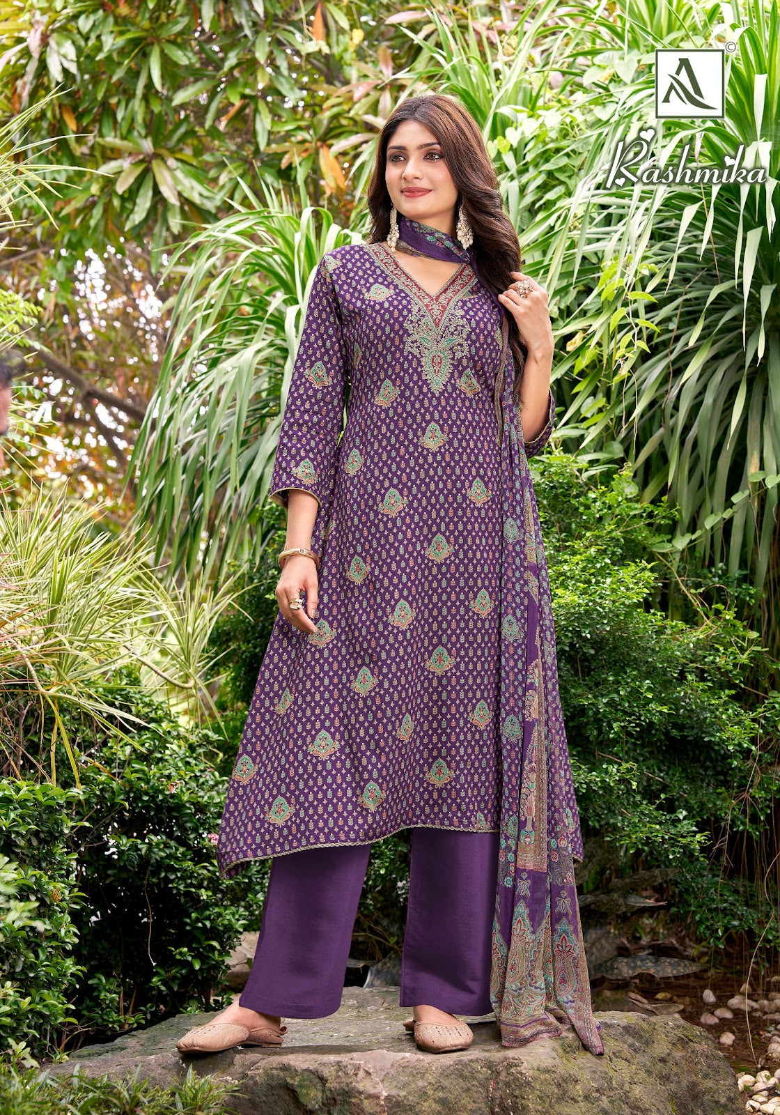 Rashmika Alok Pure Zam Karachi Salwar Suits Wholesale Rate