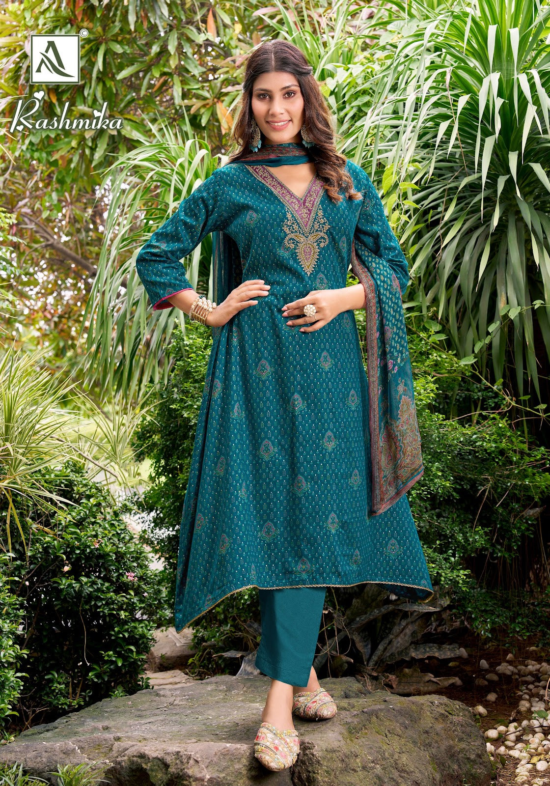 Rashmika Alok Pure Zam Karachi Salwar Suits Wholesale Rate