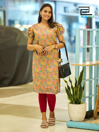 Rashmika Bluehills Simmer Straight Cut Kurtis Supplier India
