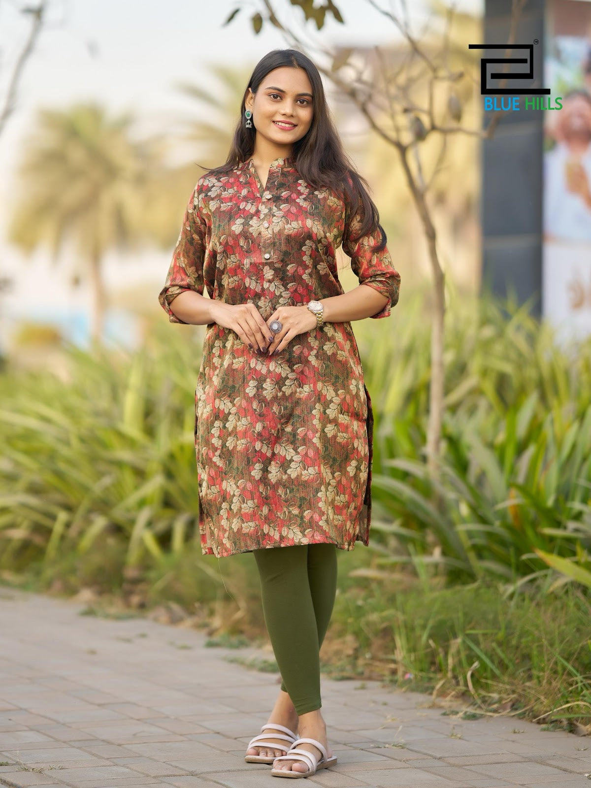 Rashmika Bluehills Simmer Straight Cut Kurtis Supplier India