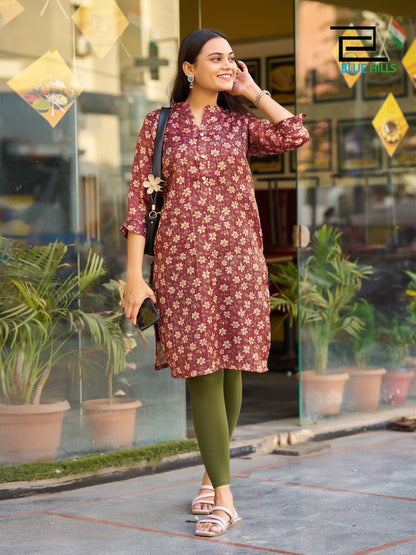 Rashmika Bluehills Simmer Straight Cut Kurtis Supplier India