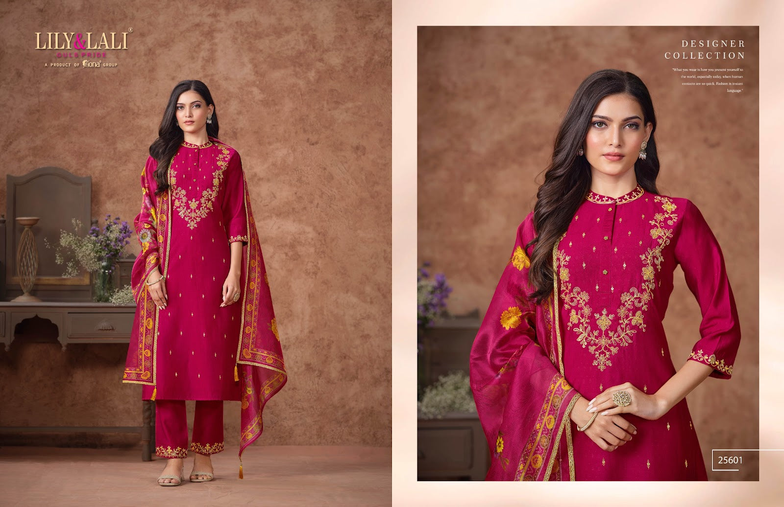 Rashmika Lily Lali Viscose Silk Readymade Suits Manufacturer