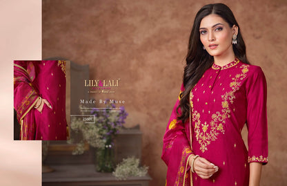 Rashmika Lily Lali Viscose Silk Readymade Suits Manufacturer