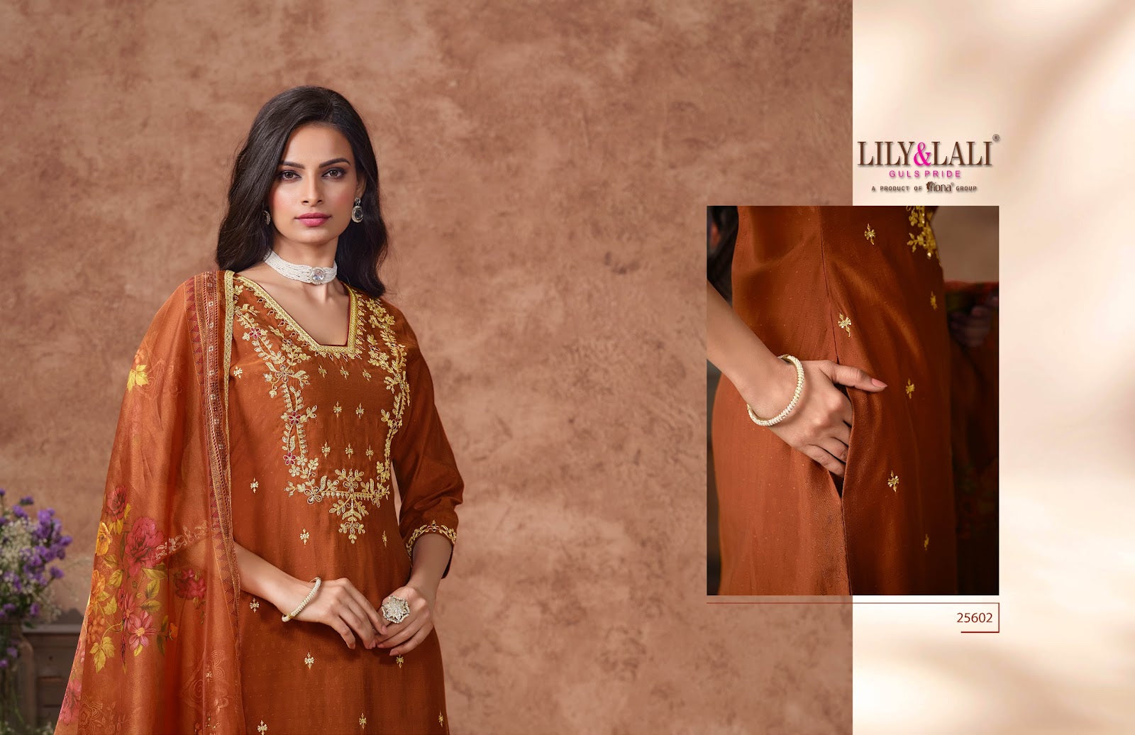 Rashmika Lily Lali Viscose Silk Readymade Suits Manufacturer