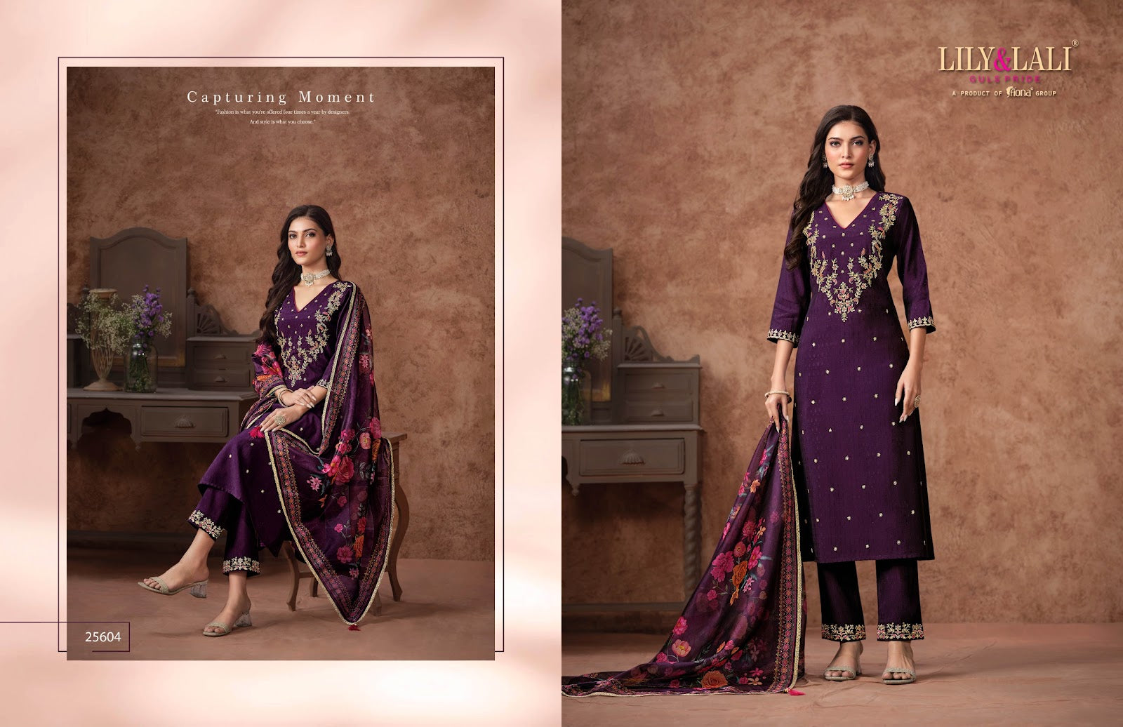 Rashmika Lily Lali Viscose Silk Readymade Suits Manufacturer