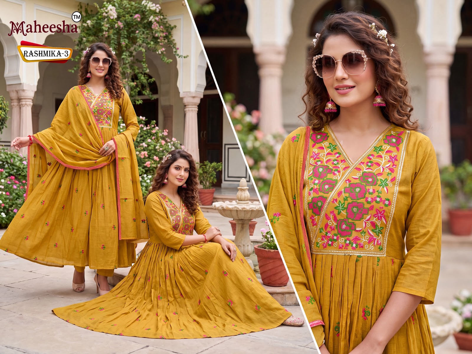 Rashmika Maheesha Silk Readymade Anarkali Suits Wholesale