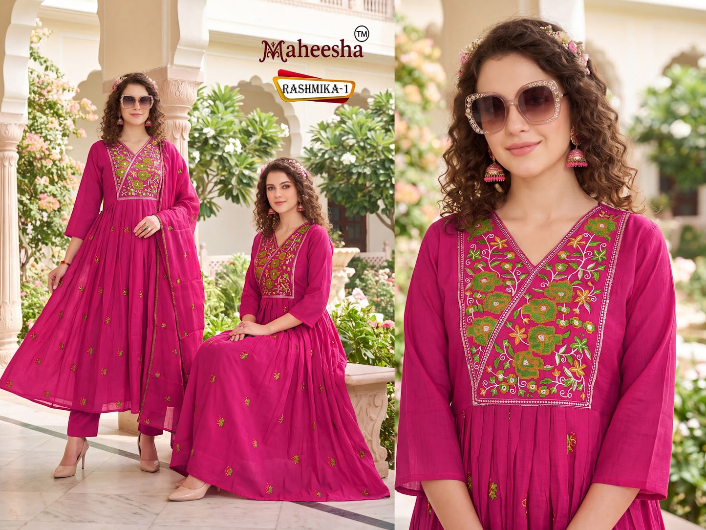 Rashmika Maheesha Silk Readymade Anarkali Suits Wholesale