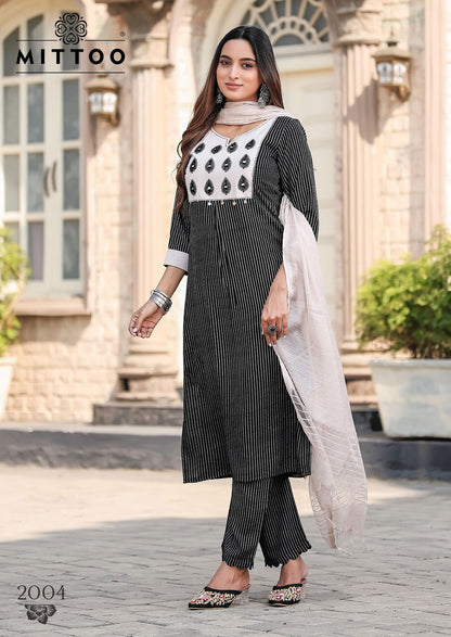 Rashmika Mittoo Rayon Readymade Pant Style Suits Supplier Ahmedabad