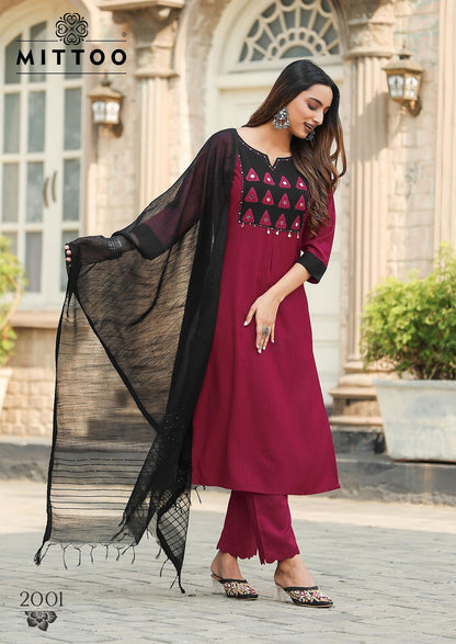 Rashmika Mittoo Rayon Readymade Pant Style Suits Supplier Ahmedabad