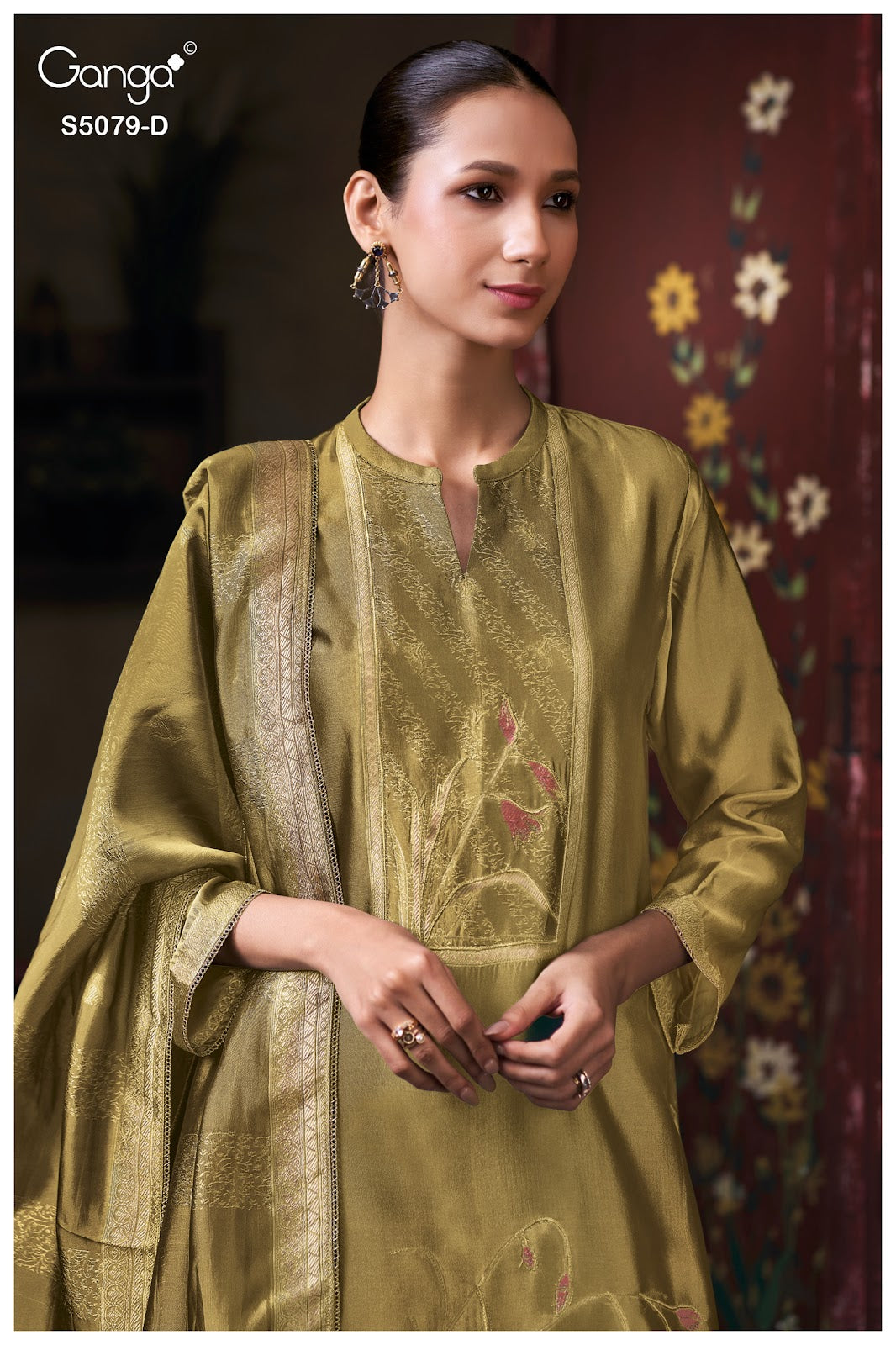 Rashmika S5079 Ganga Woven Silk Plazzo Style Suits Supplier