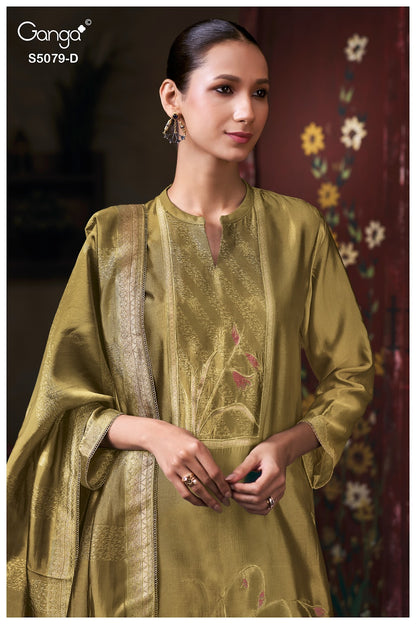 Rashmika S5079 Ganga Woven Silk Plazzo Style Suits Supplier